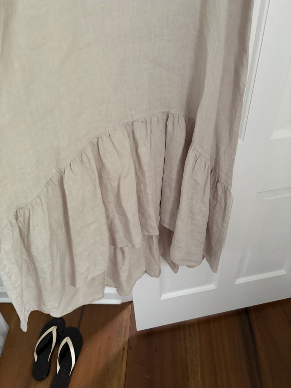 100% Linen Dress in Nautral - Picture 3 of 4